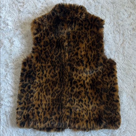 J. Crew Animal Print Faux Fur Vest - Picture 5 of 6